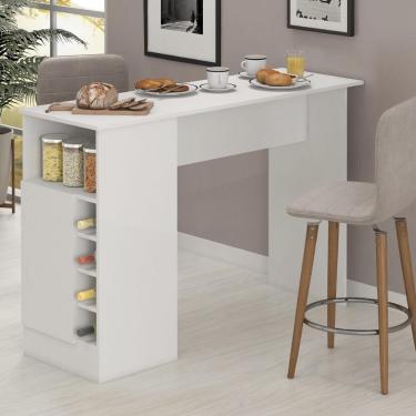 Imagem de Bancada Gourmet para Cozinha com 5 Nichos - Branco