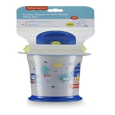 Imagem de Copo Playful Glow In The Dark Azul Star - BB1128, Fisher Price, Azul e Verde