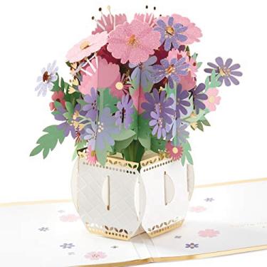 Imagem de Hallmark Cartão de papel de assinatura (buquê de flores) para o dia das mães, primavera, aniversário, pensando em você, parabéns ou qualquer ocasião