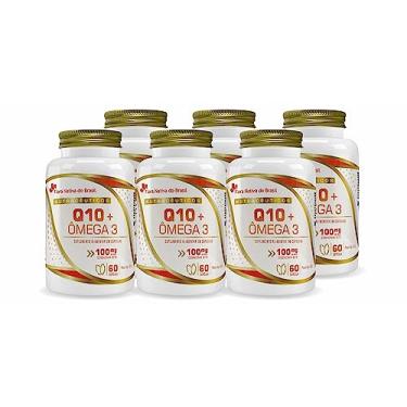 Imagem de Kit Com 6 - Coenzima Q10 100mg Por Porção + Ômega3 60 Caps Flora Nativa do Brasil