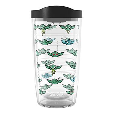 Imagem de Tervis Disney Star Wars Mandolorian GroguMojis feito nos EUA Copo isolado de parede dupla, 473 ml, clássico