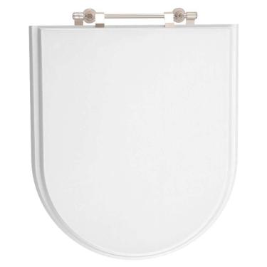 Imagem de Tampa de Vaso Poliester Duomo Plus Branco para bacia Deca Com Ferragem Dourada