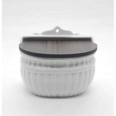 Imagem de Saleiro Parede 1KG - Porcelana Branca Relevo