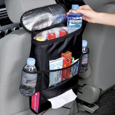Imagem de Yaay Bolsa Térmica para Carro Multi Organizer - Preto com Padrão - 3.8L - Nylon - 30x25cm