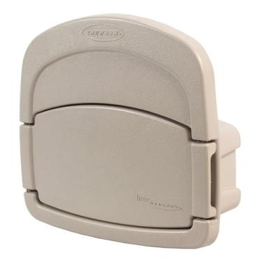 Imagem de Suncast CPLDHH15000 Hangout de luxo para jardim com capacidade de 3,5 m e compartimento de armazenamento fechado, gancho de mangueira DHH150, sem tamanho, cinza-claro