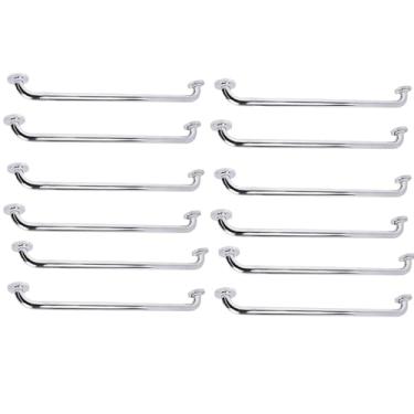 Imagem de Alça Barra Apoio 70cm Suporte Anti Queda Kit 12 Uni Cadeirante Deficiente Gestante Idoso Banheiro Casa Box Inox Evita Acidentes