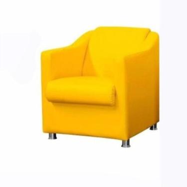 Imagem de Poltrona Decorativa Bia Suede Amarelo Twdecora - Matrix
