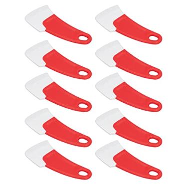 Imagem de 10 Pçs Silicone Spa Ible Hook Hole Design PP Handle Kitchen Silicone Spa para Bolo Massa Assar Cong Amarelo Outros Padeiros (Vermelho)