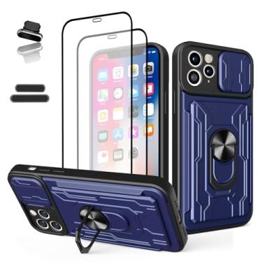 Imagem de ymxdmd Capa carteira para Apple iPhone 11 Pro de 5,8 polegadas, compartimento para carteira de motorista para cartão de crédito, porta deslizante esconde design portátil, capa híbrida de camada dupla