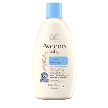 Imagem de Aveeno Baby Cleansing Therapy Moisturizing Baby Body Wash with Natural Oatmeal & ProVitamin B5, Gentle Tear-Free Baby Bath Wash for Sensitive & Eczema-Prone Skin, Hypoallergenic, 8 oz