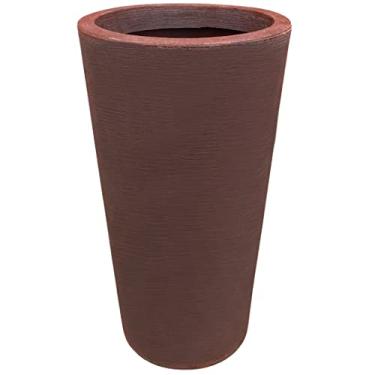Imagem de Vaso para Plantas Grande 73cm Marrom Decorativo Texturizado