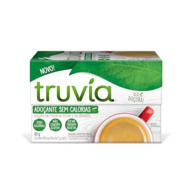 Imagem de Adoçante Truvia 1g Sachê Sem Calorias Display 40 Sachês