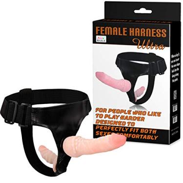 Imagem de Cinta com Pênis Duplo e Vibro Strap On Dupla Penetração
