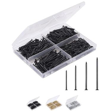 Imagem de Mr. Pen - Kit sortido de unhas, 600 peças, 4 tamanhos, preto, pregos pequenos, pregos para pendurar fotos, pregos de acabamento, pregos de parede para pendurar, pregos de pinos, pregos de ferragens, pregos variados, pregos galvanizados.