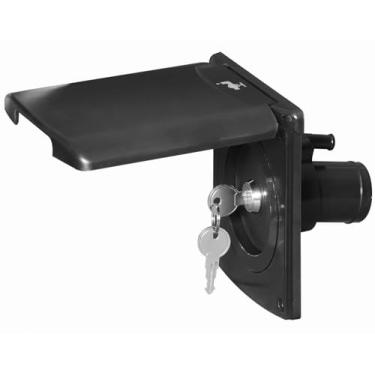 Imagem de HWHongRV Entrada de água com tampa, entrada de enchimento de água por gravidade com tampa quadrada estilo baioneta atração magnética e chaves de bloqueio, conexão de água doce para trailers e barcos