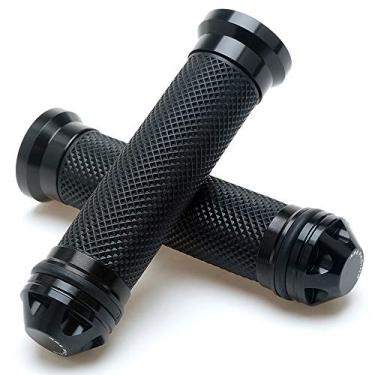 Imagem de Pegadores de mão para motocicleta de 2,2 cm – Alça de guidão de alumínio CNC de borracha de gel universal com extremidade de barra para guidão de 2,7 cm ATV motocicleta