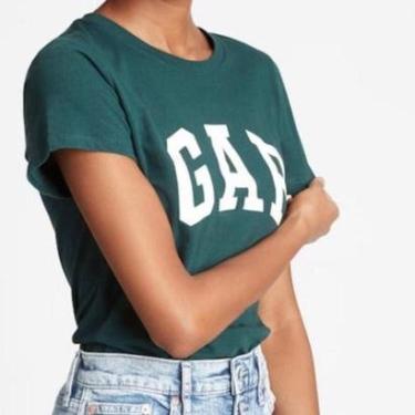 Imagem de Camiseta Gap Verde Com Branca Feminina-Feminino