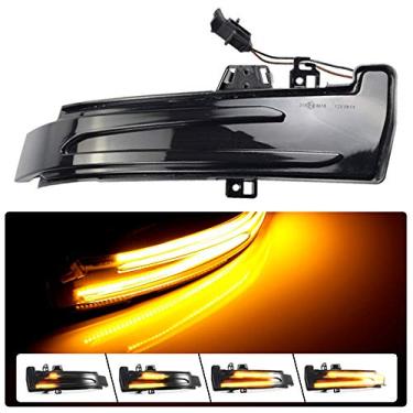 Imagem de Luzes de seta de mudança sequenciais de espelho lateral LED dinâmico para Mercedes Benz A/B/C/E/S/CLA/GLA/GLK/CLS Classe W176 W246 W204 W212 X156 C250 C300 C350+ (Amarelo)