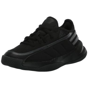 Imagem de adidas Tênis unissex adulto Front Court, Preto/carbono/carbono, 5.5 Women/4.5 Men
