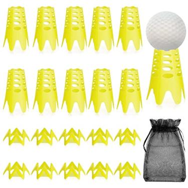 Imagem de Camisetas de simulador de golfe, 20 peças, camisetas plásticas de golfe para uso ao ar livre, interior, treinamento, simulador, camisetas de golfe para gramado de inverno, campo de corrida, 10 de