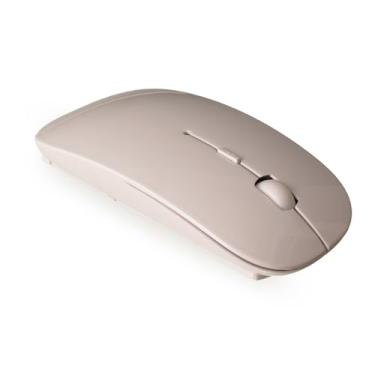 Imagem de Mouse Sem Fio Conexão Bluetooth Para escritório, Portátil Silencioso Óptico Ergonômico Premium 1200 Dpi 4 Botões Para Computador, Notebook, Celular, compatível com Macbook Disgn Slim A pilhas (Branco)