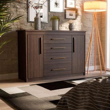 Imagem de cômoda elegance 2 pt 4 gv capuccino wood