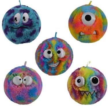 Imagem de Funnball Malucos Sortidas,23cm, Uni Toys, Incríveis Bolas Revestidas de Pelúcia, Pula Igual uma Bola, Malucos Fofinhos, Únicos e Divertidos com Bomba para Inflar