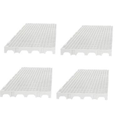 Imagem de Trioplast, Kit 4 Estrado Piso Pallet Plástico Resistente 25x50 Branco
