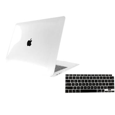 Imagem de Kit Capa Case Para Macbook Air 13 Polegadas A2337 A1932 A2179 + Película de Teclado CHIP M1 Fabricação 2018 a 2021 (Transparente Cristal)