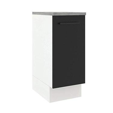 Imagem de Balcão Madesa Agata 35 cm 1 Porta - Branco/preto