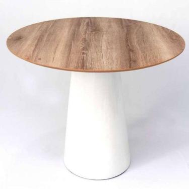 Imagem de Mesa De Jantar Cone 80 Cm Mezzo Castani Cor Branco