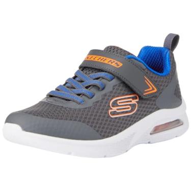 Imagem de Skechers MICROSPEC MAX para meninos, Carvão/Azul, 11 Little Kid