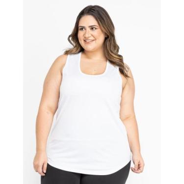 Imagem de Regata Plus Size Feminina Dry Fit - Fix, Branco, G3