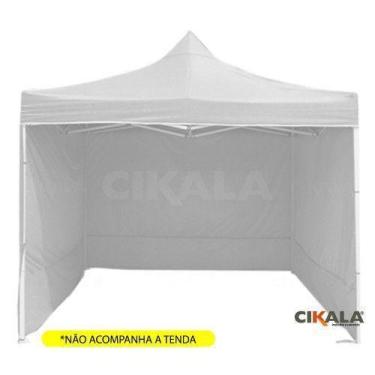 Imagem de Parede de Fechamento Nylon Branca 2x1.85 M Tenda Gazebo - Cikala