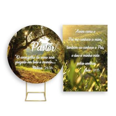 Imagem de Painel De Festa Redondo 1,50x1,50 + Painel Vertical 1,50x2,20 - Pastor