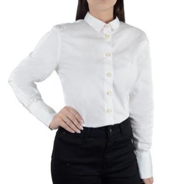 Imagem de Camisa Feminina Dudalina ML Slim Branca - 53063530-Feminino