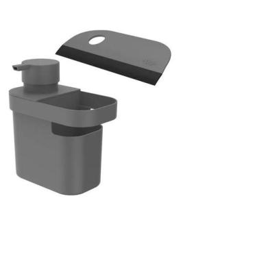 Imagem de Conjunto de Dispenser De Detergente E Esponja Organizador com Rodinho 