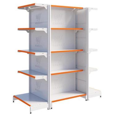 Imagem de Gôndola Fit 40 Centro 2 Pontas 1 Inicial 2,02 m Amapá, Branco Perfil L