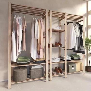 Imagem de Kit Estantes Com Expositores De Roupas Expositores - Technox