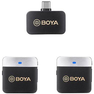 Imagem de Sistema microfone sem fio by-m1v4 duplo usb-c