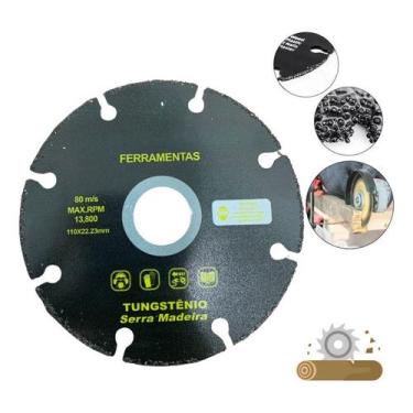 Imagem de Disco Serra Tungstênio Madeira Para Esmerilhadeira 22,23mm - DFJN