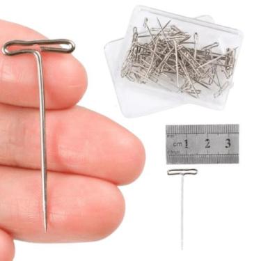 Imagem de 50 Alfinetes agulha Em T pino Perucas Front Full Lace tecido - LIONSWI