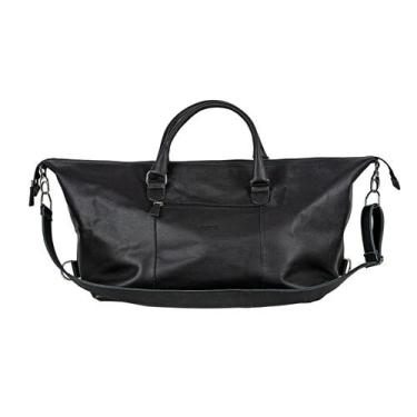 Imagem de Mala de Viagem Couro Bovino Covent Garden Black Preta - STORVE