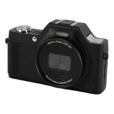 Imagem de Câmera Digital Retro, 4K 58MP HD Auto Focus 20x Zoom Anti Shake Compact Point Shoot Camera 2.88 Polegadas Display LCD Vlogging Câmera Webcam Com Time Lapse e Pausa para
