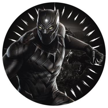 Imagem de Painel Festa Decoração Redondo Sublimado Pantera Negra 1,50X1,50 - IMP