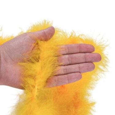 Imagem de Kit 10 Marabus de Pena Amarelo Ouro - Silvia Armarinho