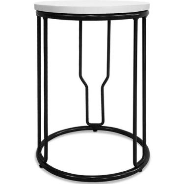 Imagem de Banco Banquinho Baixo Redondo Uganda Cozinha Área De Lazer Preto - Gen