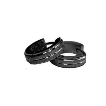 Imagem de Par De Brinco Masculino feminino Argola Aço Inoxidável Luxo antialérgi