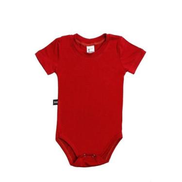 Imagem de Body Manga Curta Leben - Blumen Baby, 9 a 12 meses, Vermelho escuro