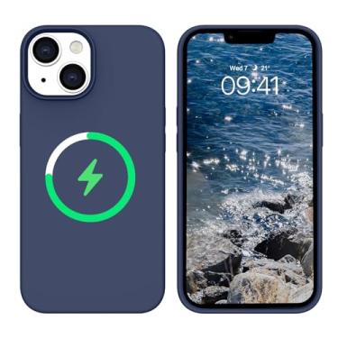 Imagem de BENTOBEN Capa para iPhone 14, capa de telefone iPhone 14 compatível com Magsafe Slim Fit silicone macio gel borracha bumper à prova de choque proteção forro de microfibra proteção meninas meninos